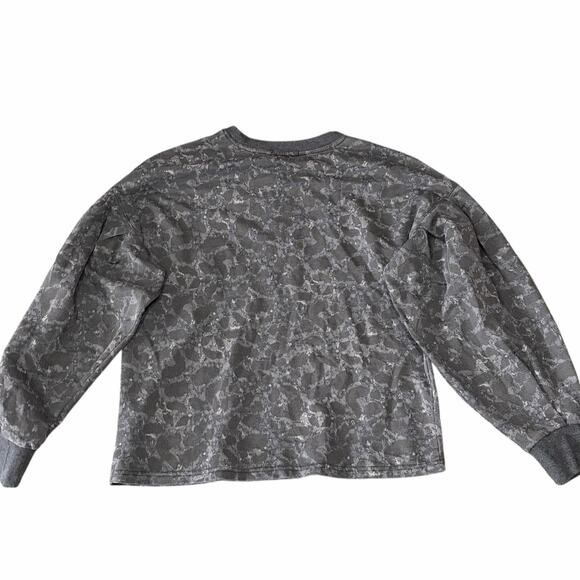 Z Supply Women's Ulla Sweatshirt Medium Tonal Mottled Gray Loungewear Comfy NWT - Picture 3 of 9